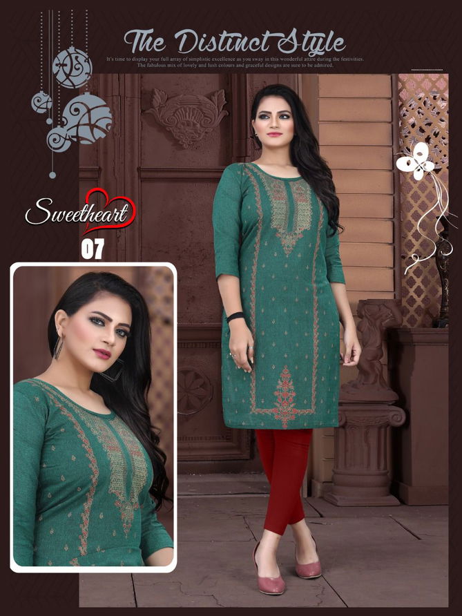 Aagya Sweetheart Designer Fancy Wear Printed Kurti Collection